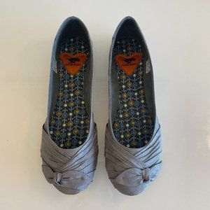 Rocket Dog Memories Flat Frost Grey Thai Silk Size 8